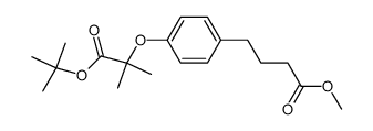 4-[4-(1-tert-butoxycarbonyl-1-methylethoxy)phenyl]butyric acid methyl ester结构式
