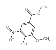 4-羟基-3-甲氧基-5-硝基苯羧酸甲酯结构式