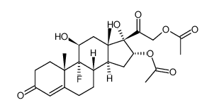 16α,21-Diacetoxy-9α-fluoro-11β,17α-dihydroxpregn-4-ene-3,20-dione结构式