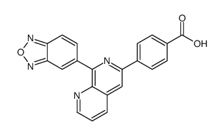 4-[8-(2,1,3-benzoxadiazol-5-yl)-1,7-naphthyridin-6-yl]benzoic acid结构式