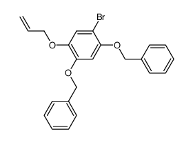 (((4-(allyloxy)-6-bromo-1,3-phenylene)bis(oxy))bis(methylene))dibenzene结构式