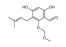 4,6-dihydroxy-2-(methoxymethoxy)-3-(3-methylbut-2-en-1-yl)benzaldehyde结构式