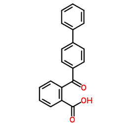 O-(1,1’-二苯基-4-羰基)苯甲酸结构式