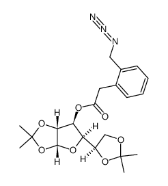 3-O-(2-azidomethyl)phenylacetyl-1,2:5,6-di-O-isopropylidene-α-D-glucofuranose结构式