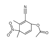 2-cyano-3,4-dimethyl-4-nitrocyclohexa-2,5-dienyl acetate结构式