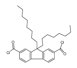 9,9-dioctylfluorene-2,7-dicarbonyl chloride结构式