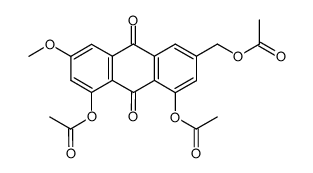 1,8-Diacetoxy-3-acetoxymethyl-6-methoxyanthrachinon结构式