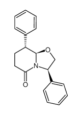 (3R,8R,8aR)-3,8-diphenyl-5-oxo-2,3,6,7,8,8a-hexahydro-5H-oxazolo[3,2-a]pyridine结构式