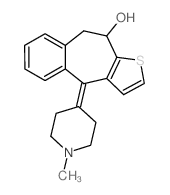 10-(1-methylpiperidin-4-ylidene)-4,5-dihydrobenzo[1,2]cyclohepta[3,4-b]thiophen-4-ol结构式