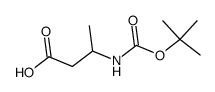 N-(tert-butoxycarbonyl)-(3R)-methyl-3-aminopropanoic acid结构式