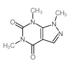 2,4,9-trimethyl-2,4,8,9-tetrazabicyclo[4.3.0]nona-7,10-diene-3,5-dione结构式