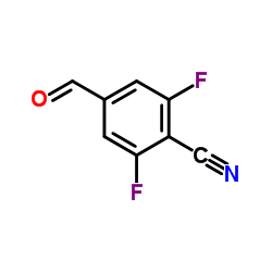 4-氰基-3,5-二氟苯甲醛结构式