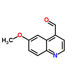 6-甲氧基-4-喹啉羧醛结构式