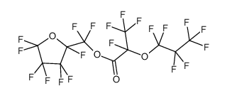 difluoro(perfluorotetrahydrofuran-2-yl)methyl 2,3,3,3-tetrafluoro-2-(perfluoropropoxy)propanoate结构式