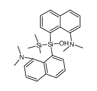 1-hydroxy-1,1-bis(8-dimethylamino-1-naphthyl)-2,2,2-trimethyldisilane结构式