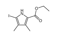 ethyl 5-iodo-3,4-dimethyl-1H-pyrrole-2-carboxylate结构式