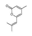 4-methyl-6-(2-methylprop-1-enyl)pyran-2-one结构式