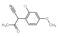 2-(2-氯-4-甲氧基苯基)-3-氧代丁腈结构式