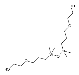 2,2'-(((1,1,3,3-tetramethyldisiloxane-1,3-diyl)bis(propane-3,1-diyl))bis(oxy))diethanol结构式
