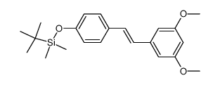 (E)-4'-(tert-butyldimethylsilyloxy)-3,5-dimethoxystilbene结构式