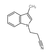 3-(3-甲基-1H-1-吲哚)丙腈结构式