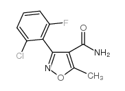 3-(2-氯-6-氟苯基)-5-甲基异恶唑-4-甲酰胺结构式