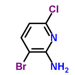 3-溴-6-氯吡啶-2-胺结构式