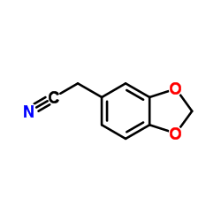 1,3-苯并二氧杂环戊烯-5-乙腈结构式
