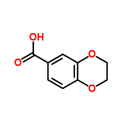 2,3-二氢-1,4-苯并二噁烷-6-羧酸结构式