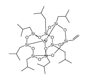 1-乙烯基-3,5,7,9,11,13,15-异丁基戊环-[9.5.1.13,9.15,15.17,13]八硅氧烷结构式