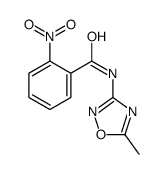 N-(5-methyl-1,2,4-oxadiazol-3-yl)-2-nitrobenzamide结构式