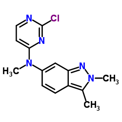 N-(2-氯嘧啶-4-基)-N-甲基-2,3-二甲基-2H-吲唑-6-胺结构式