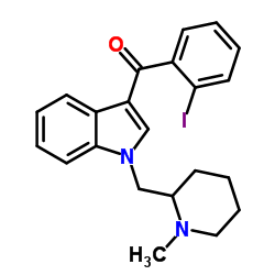 (2-碘苯基)(1-((1-甲基哌啶-2-基)甲基)-1H-吲哚-3-基)甲酮结构式
