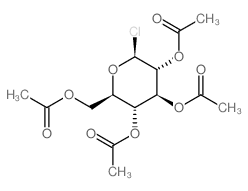 2,3,4,6-四邻乙酰基-beta-d-吡喃葡萄糖氯化物结构式