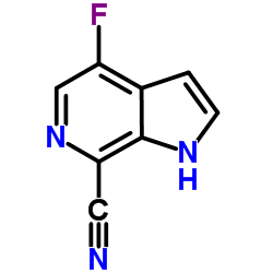 4-氟-1H-吡咯并[2,3-c]吡啶-7-甲腈结构式