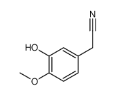 2-(3-hydroxy-4-methoxyphenyl)acetonitrile结构式
