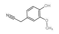 4-羟基-3-甲氧基苯乙腈结构式