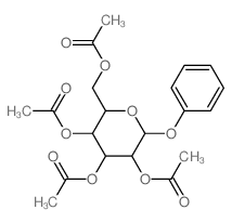 苯基-2,3,4,6-四-O-乙酰-β-D-葡萄糖苷结构式