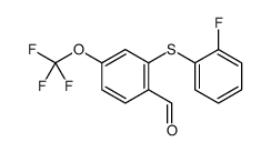 2-(2-fluorophenyl)sulfanyl-4-(trifluoromethoxy)benzaldehyde结构式