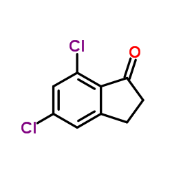 5,7-二氯-2,3-二氢茚醇-1-酮结构式