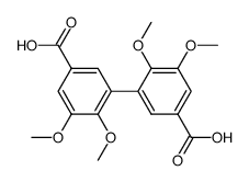 5,6,5',6'-tetramethoxy-biphenyl-3,3'-dicarboxylic acid结构式