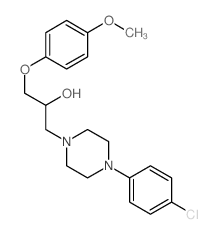 1-Piperazineethanol, 4-(4-chlorophenyl)-alpha-[(4- methoxyphenoxy)methyl]-结构式