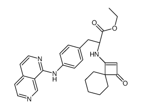 ethyl (2S)-3-[4-(2,7-naphthyridin-1-ylamino)phenyl]-2-[(3-oxospir o[3.5]non-1-en-1-yl)amino]propanoate结构式