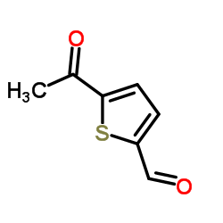5-乙酰基-2-噻吩甲醛结构式