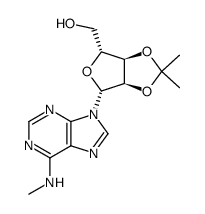 ((3aR,4R,6R,6aR)-2,2-dimethyl-6-(6-(methylamino)-9H-purin-9-yl)tetrahydrofuro[3,4-d][1,3]dioxol-4-yl)methanol结构式