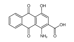 1-Amino-4-hydroxyanthraquinone-2-carboxylic acid结构式