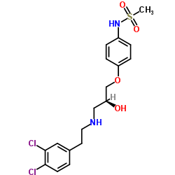 N-[4-[(2S)-3-[[2-(3,4-二氯苯基)乙基]氨基]-2-羟基丙氧基]苯基]-甲磺酰胺结构式