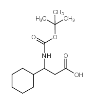 3-(Boc-氨基)-3-环己基丙酸结构式