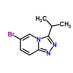 6-溴-3-(1-甲基乙基)-1,2,4-噻唑并[4,3-a]吡啶结构式