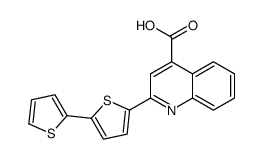 2-(2,2'-Bithiophen-5-yl)quinoline-4-carboxylic acid结构式